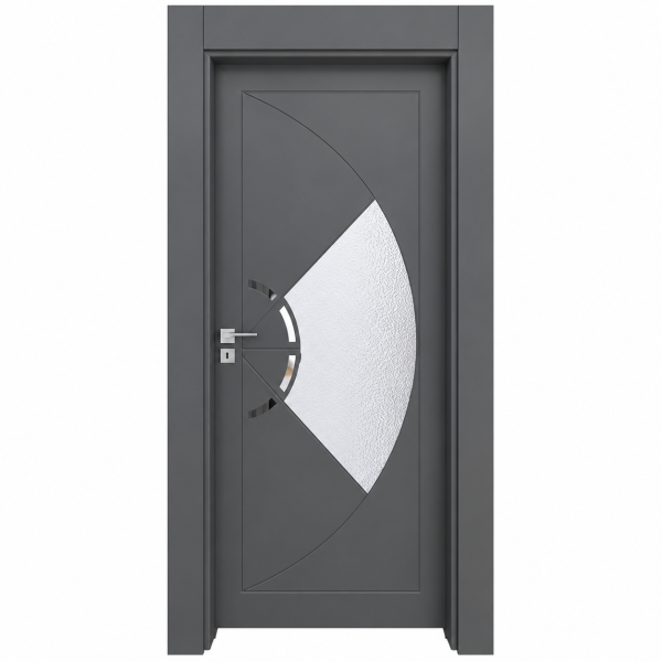 BY-6007V Porte intérieure Laqué Vitrée